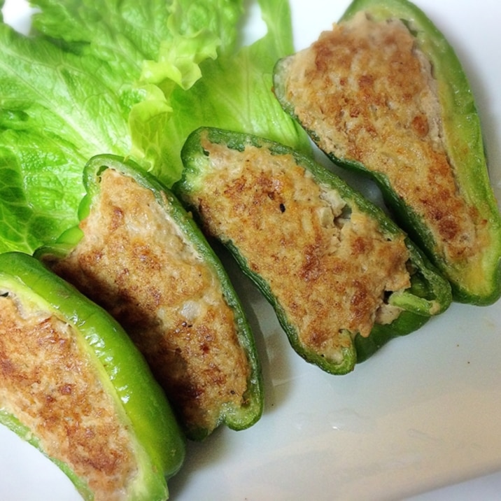 合挽き肉を使ったピーマンの肉詰め レシピ 作り方 By Ajisai624 楽天レシピ